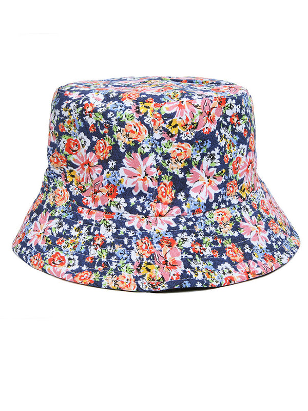 Small Flower Print Colorful Bucket Hat