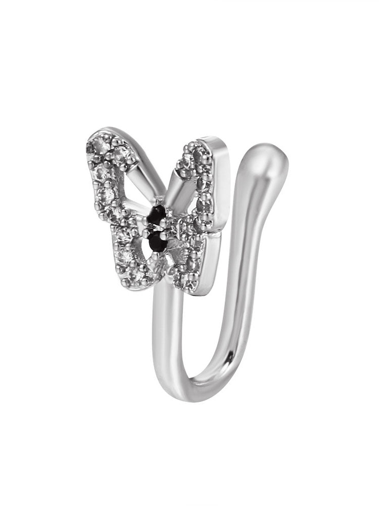 Joyería corporal con clip para la nariz recortada