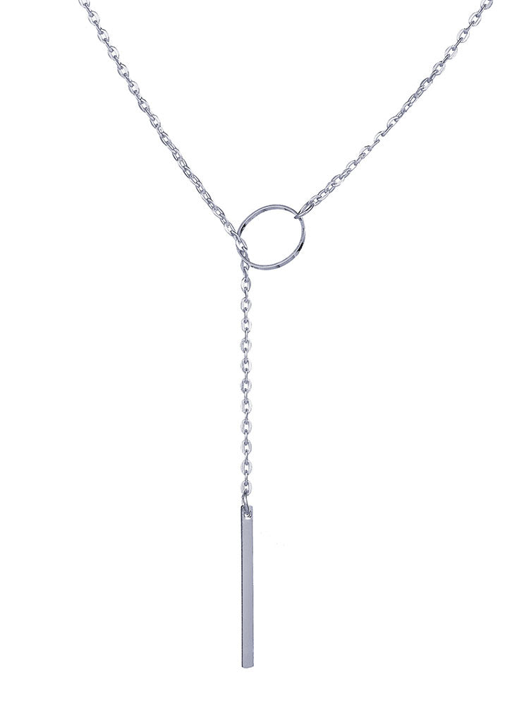 Collares de cadena con anillo colgante