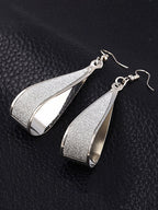 Pendientes de gotas de agua esmerilada