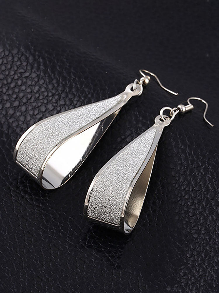 Pendientes de gotas de agua esmerilada