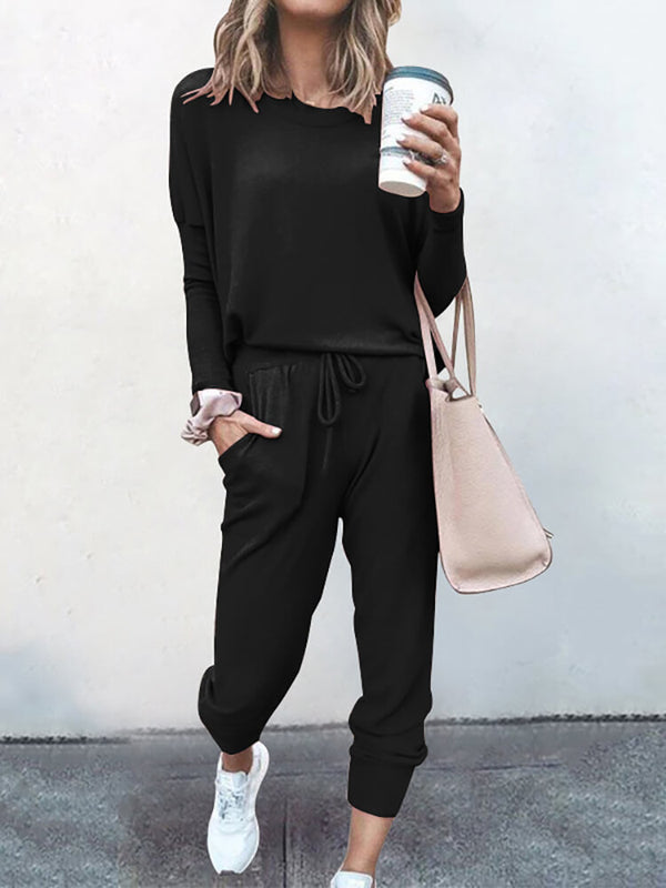 Two Piece Pullover Top & Long Pants Outfits