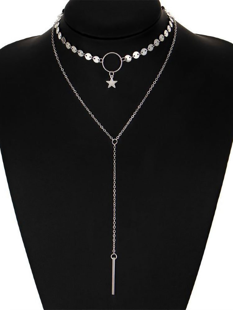Collares de borlas con decoración de estrellas