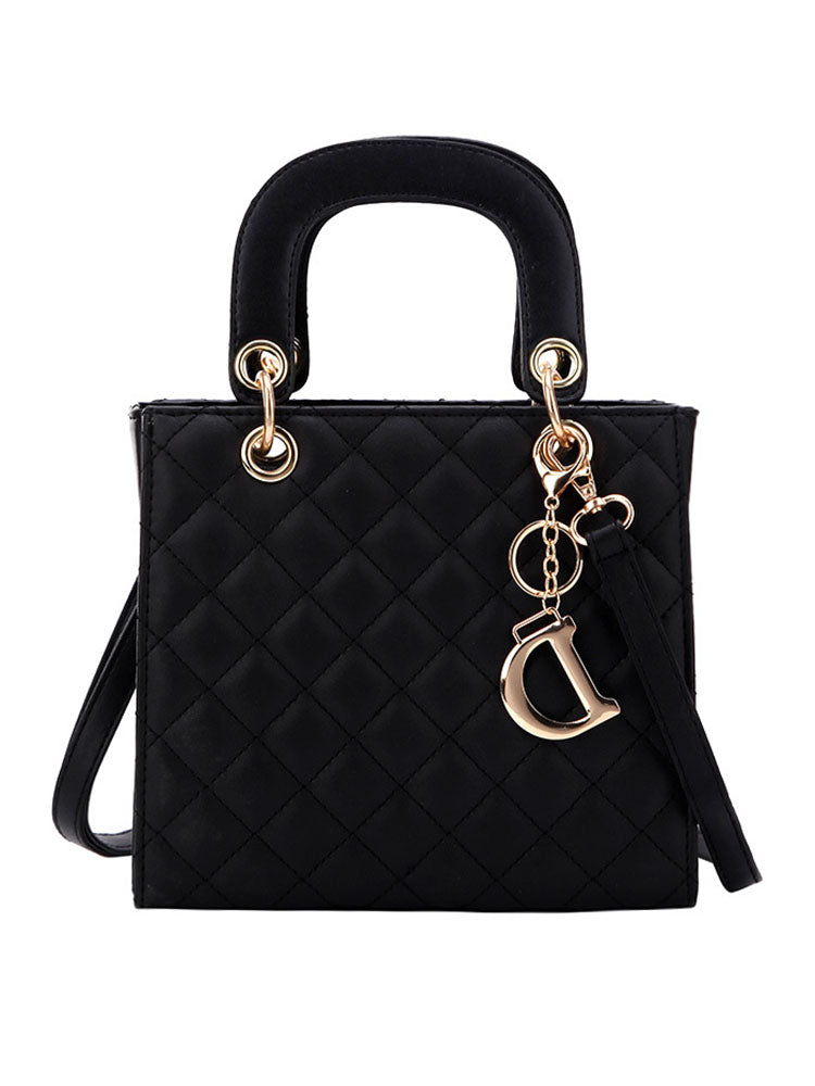 Bolso bandolera acolchado sencillo con colgante