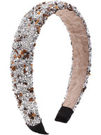 Diademas de esponja de diamantes de imitación coloridas vintage
