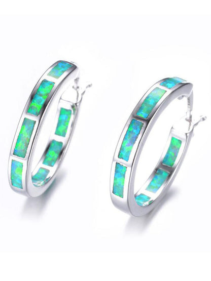 Pendientes redondos de diamantes de imitación de colores