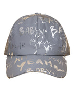 Gorras de béisbol reflectantes con estampado de letras