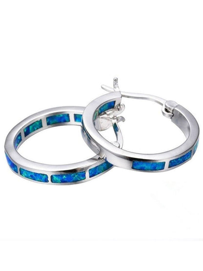 Pendientes redondos de diamantes de imitación de colores