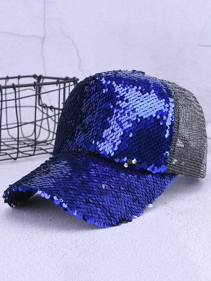 Gorras de béisbol de malla con lentejuelas brillantes