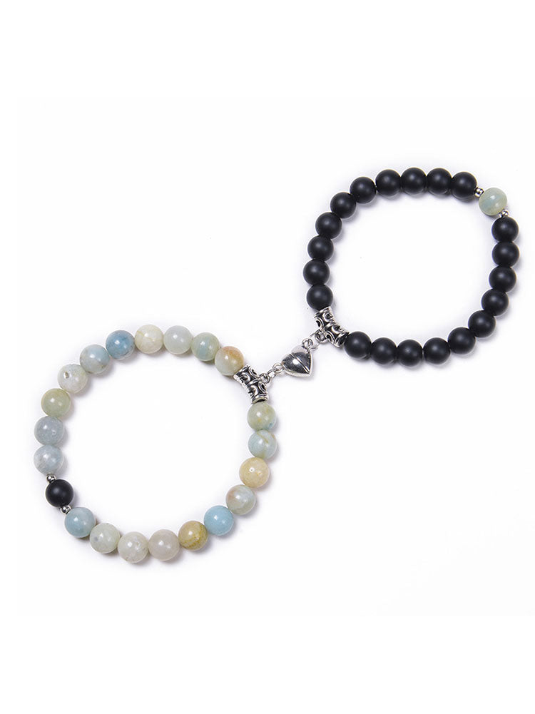 Pulseras de pareja de atracción magnética de dos piezas