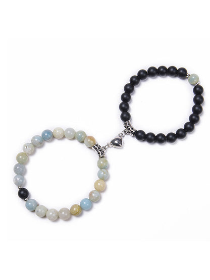 Pulseras de pareja de atracción magnética de dos piezas