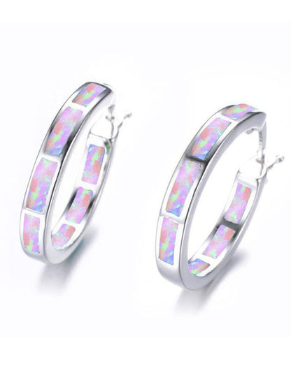 Pendientes redondos de diamantes de imitación de colores