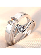 Minimalist Couple Plain Rings
