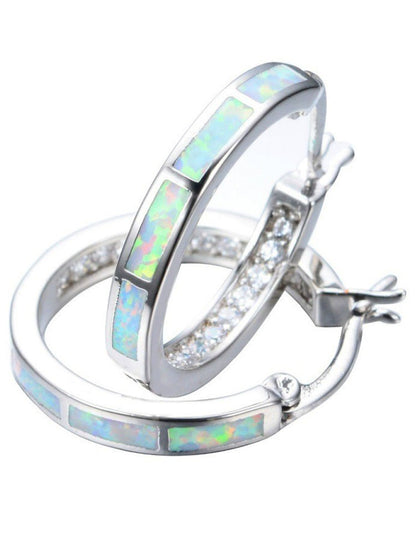 Pendientes redondos de diamantes de imitación de colores