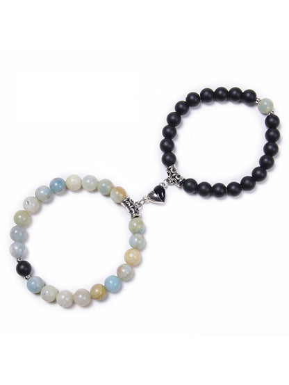 Pulseras de pareja de atracción magnética de dos piezas