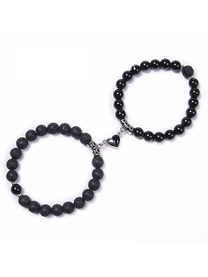 Pulseras de pareja de atracción magnética de dos piezas