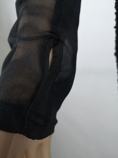 3 piezas Vestidos ajustados de malla transparente fruncidos de manga larga 