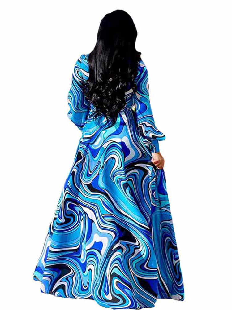 Floral Print Pleated Maxi Dress