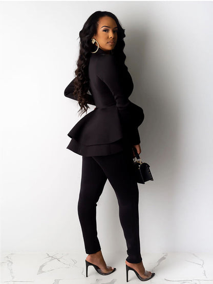 Trajes de dos piezas con volantes y pantalones