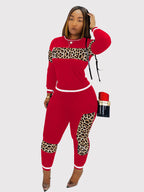 Trajes deportivos de dos piezas con estampado de camuflaje y leopardo