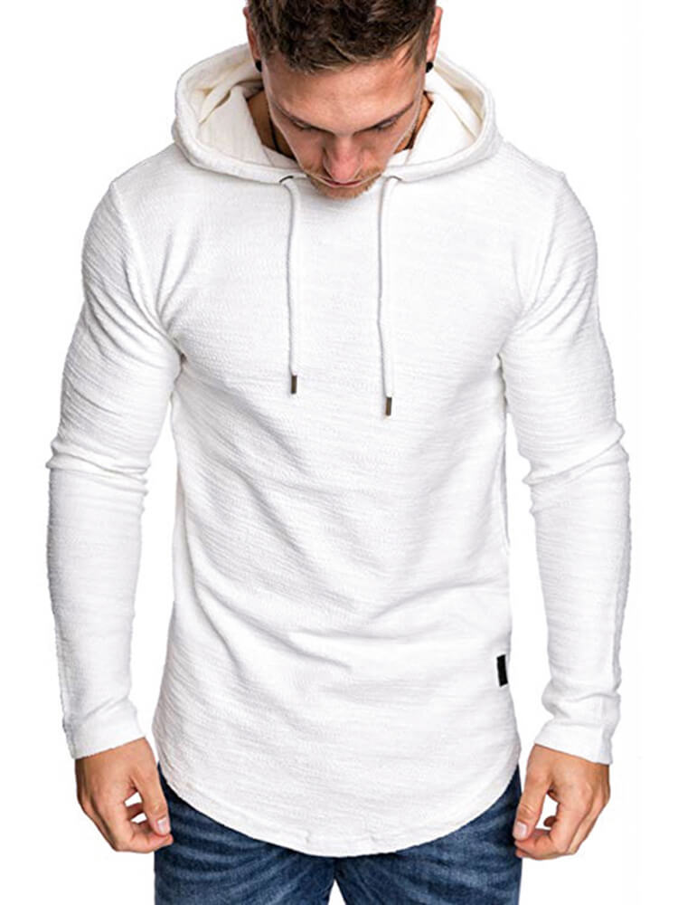 Mens Gym Muscle Long Sleeve Athletic Hoodies