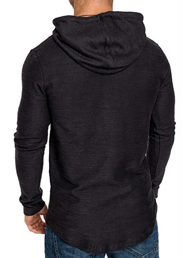 Mens Gym Muscle Long Sleeve Athletic Hoodies
