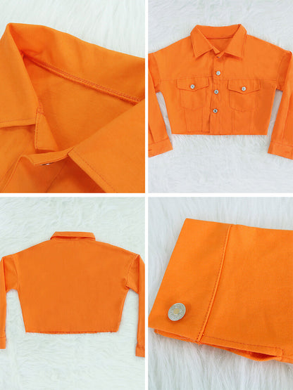 Chaquetas vaqueras rasgadas con botones de manga larga