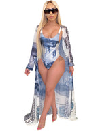 Mono de 2 piezas con estampado de dinero + cubierta de bikini