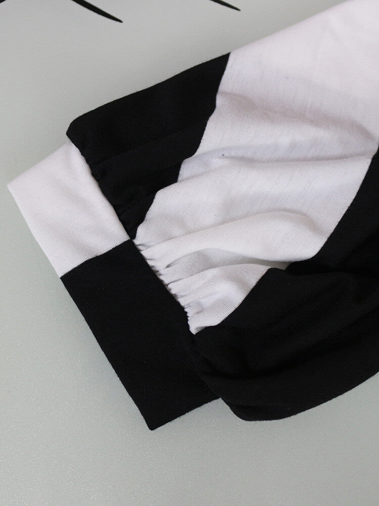 Vestidos de blusa irregulares altos y bajos con un hombro a rayas